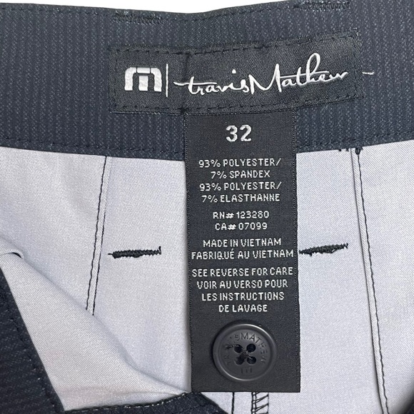 Travis Mathew Golf Pants Prestige Gyoza Black Pinstripes Pockets Sz 32 x 31 - Picture 12 of 14